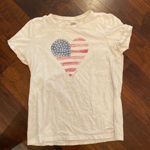 Life is Good American Flag Crusher Tee
